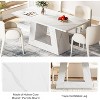 Okak Farmhouse Large Rectangular Dining Table with Sturdy Pedestal Base,Minimalist Kitchen Dinner Table for Dining Room,Breakfast Nook - 4 of 4