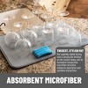 Bellemain XXL Microfiber Dish Drying Mat – 24" x 17" (Largest Mat) Super Absorbent, Fast-Drying, Soft, and Durable (Gray) - 2 of 4
