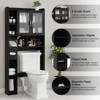 Over The Toilet Storage Cabinet with Acrylic Doors, Home Space-Saving Toilet Rack - 3 of 4