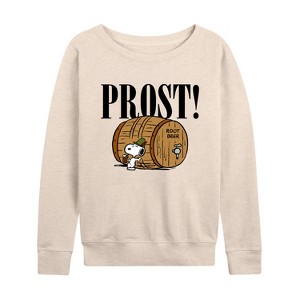 Women's - Peanuts - Prost Snoopy Root Beer Lightweight French Terry Slouchy - 1 of 4