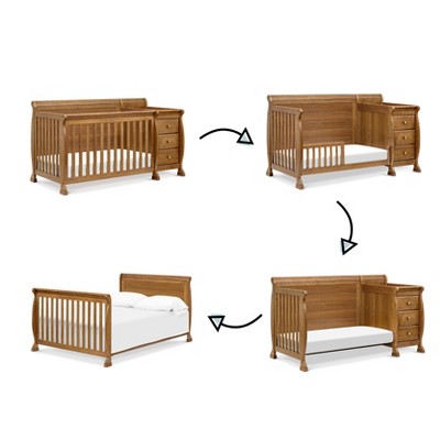 Kalani Chestnut 4-in-1 Convertible Crib with Changer