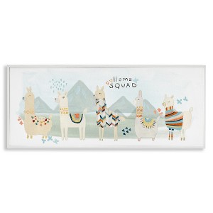 Stupell Industries Llama Squad Whimsical Patterns, 30" x 13" - 1 of 4