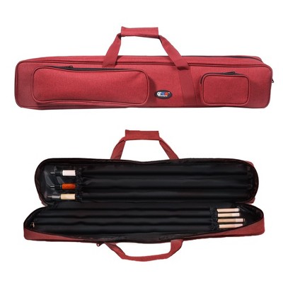 J&J Blue Duranylon Pool Cue Case - 3 Butts 4 Shafts (3x4 / 2x5) With Backpack Straps, Model C34ND-3