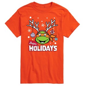 Men's - Teenage Mutant Ninja Turtles - Happy Holidays Short Sleeve Graphic T-Shirt - 1 of 4