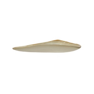 Storied Home Stoneware Pleated Plate, Reactive Glaze, Cream Color (Each One Will Vary) - 1 of 2