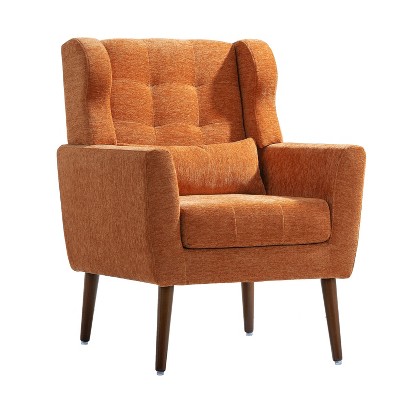 NicBex Comfy Accent Chair Modern Upholstered Chenille Armchair with Wood Legs Soft Lazy Sofa Chair for Bedroom,Living Room