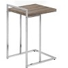 Sapphtopaz Modern C-Shaped End Table with Chrome Metal Base & Handle Coffee Table with Rectangular Top Sofa Side Table for Living Room,Bedroom - 2 of 4