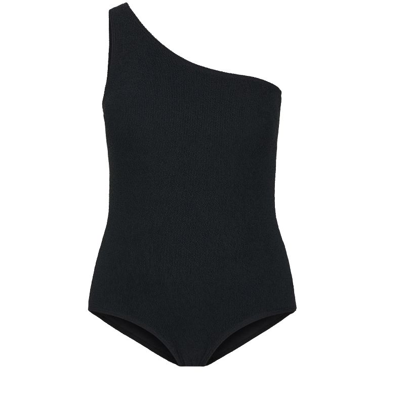 Women's Plus Size Izzy One  Shoulder 1 Piece - black  | CCX, 3 of 4