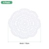 Unique Bargains Round Handmade Crochet Cotton Cup Coaster Placemats Home Decoration - 3 of 4