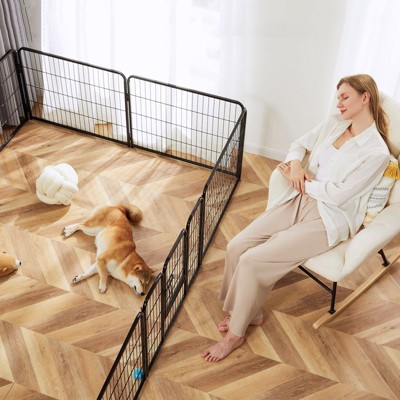 JIONJOY 16 Panel 31.5 in.  Height Heavy Duty Dog Exercise Pen | Black