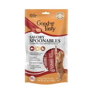 Good 'n' Tasty Spoonables Duck, Tuna and Chicken Flavor Cat Treats - 4.9oz/10ct - 1 of 4