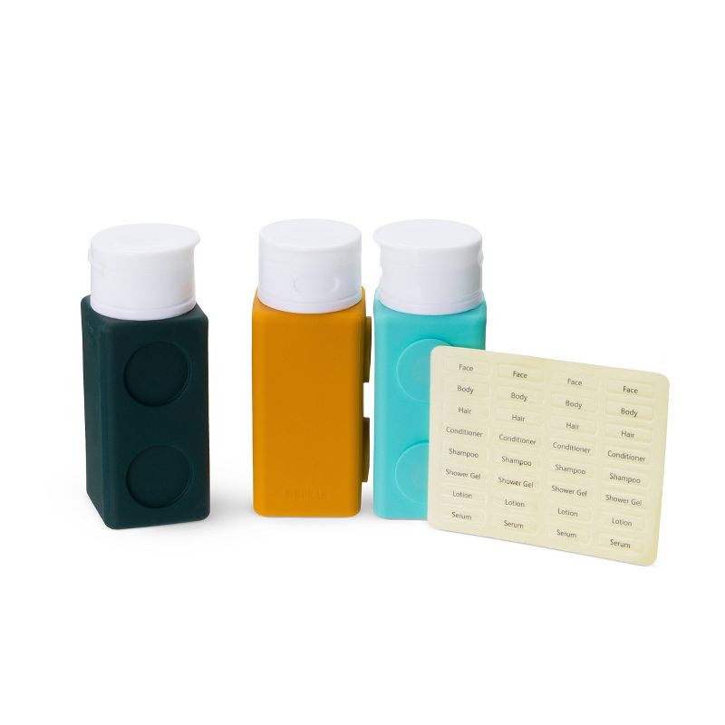 WNDR LN 3pc 3.4oz Magnetic Silicone Travel Beauty Bottle Set, 2 of 5