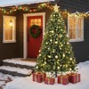 KTMBDW 6/7.5 ft Prelit Christmas Tree, Artificial Christmas Tree with Warm White Lights, Branch Tips, Metal Stand and Hinged Branches - 2 of 4