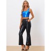 INSPIRE CHIC Women's U Neck Sleeveless Party Clubwear Shiny Metallic Crop Tank Tops - 2 of 4