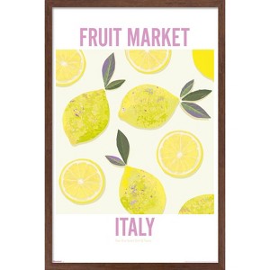 Trends International Reinders: Fruit Market - Lemons from Italy Framed Wall Poster Prints - 1 of 4