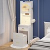 Fredees Small Vanity Desk: Mirror, Lights, Combination Lock Drawers, Charging Station, Human Sensor - 3 of 4