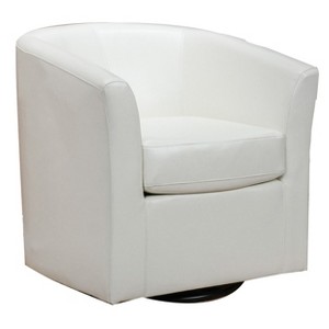GDFStudio Jackson Contemporary Faux Leather Upholstered Swivel Club Chair - 1 of 4