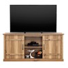 62.4" Rustic TV Stand with Adjustable Shelves, Sliding Barn Doors, and Built-In Cord Management for TVs up to 70" for Living Room - 3 of 4