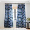 Emanuela Carratoni Moody Blue Garden Set of 2 Panel Sheer Window Curtain - Deny Designs - image 2 of 4