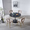 Kumasinova Accent Chairs Set of 2/4,Armless Modern Accent Chair with Iron Legs,Comfy Reading Chairs for Living Room & Dining,Cafe - 3 of 4