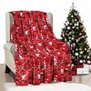 Plazatex Red Santa Micro plush Decorative All Season Red Color 50" X 60" Throw Blanket - 4 of 4