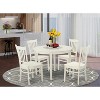 HomeStock 5-Pc Buttermilk and Cherry Solid Wood Top - Dining Room Set - Seats 4 - 2 of 4