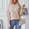 Coolmee Women's Casual Crewneck Long Sleeve Lightweight Knit Pullover Sweater Tops - 2 of 4