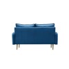 Velvet Loveseat Modern Sofa Tufted Couch with Metal Legs for Living Room, Bedroom, Office, Playroom - 2 of 4