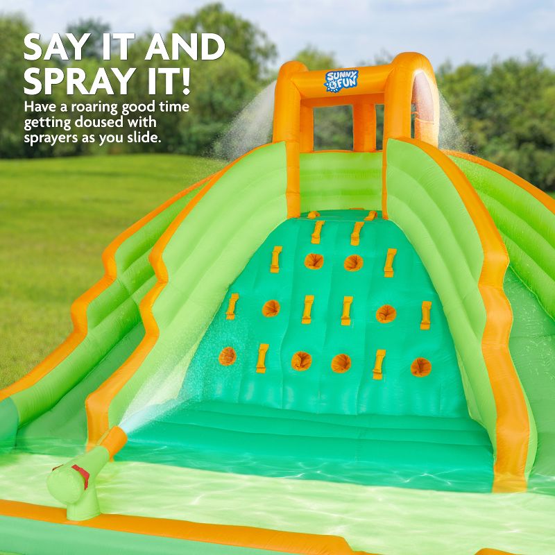 Sunny & Fun Inflatable Kids Backyard Double Water Slide Park, 4 of 5