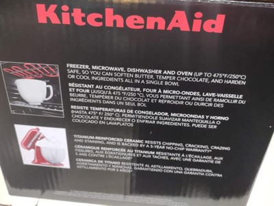 KitchenAid 5 Quart Ceramic Bowl for all KitchenAid 4.5-5 Quart Tilt-Head  Stand Mixers KSM2CB5PFC, Fired Clay