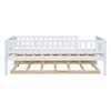 Whisen Twin Size Wood Daybed with Space-Efficient Trundle and Fence Guardrails, Sturdy Structure - 4 of 4