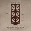 Hastings Home 4-Shelf Criss-Cross Style Corner Bookcase - Brown - 4 of 4