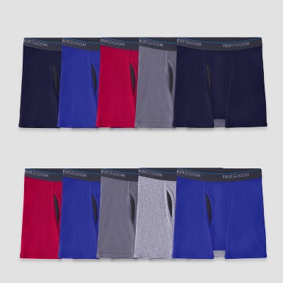 Fruit of the Loom Boys' 7 + 3 Bonus Pack Assorted Boxer Briefs - Colors May Vary 