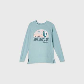 Maternity "Let the Adventure Begin" Graphic Sweatshirt - Isabel Maternity by Ingrid & Isabel™ Blue