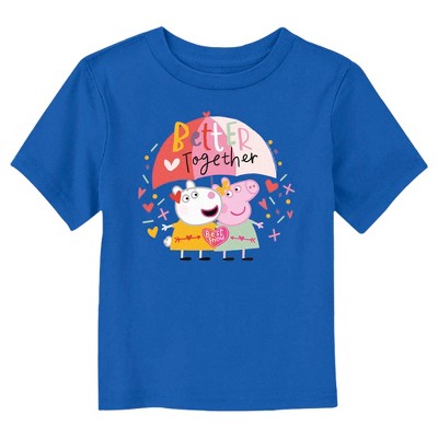 Peppa Pig Family Matching  Colorblock Big Graphic Cotton Tee