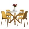 Olive+Oslo 5-piece Round Glass Dining Room Set with 4 Chairs, Oak Dining Table and Chairs for 4, Indoor Furniture - Maison Boucle - 2 of 4