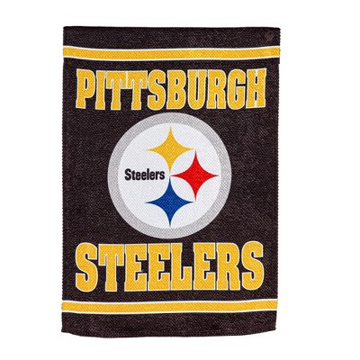Embossed Suede Flag, House Size, Pittsburgh Steelers