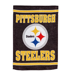 Embossed Suede Flag, House Size, Pittsburgh Steelers - 1 of 2