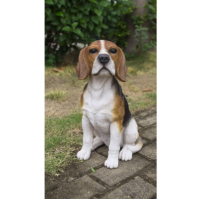 10" Polyresin Sitting Beagle Dog Statue Brown/White - Hi-Line Gift