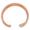 Black Bow Jewelry 22mm Rose Gold Tone Plated Sterling Silver Concave Crinkle Cuff Brac. - 2 of 4