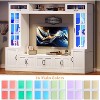 AMERLIFE 98" W Wall Unit TV Stand with Storage for TVs up to 80",  White - 4 of 4