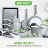 LunaLulink 18-Piece Soft Grip Toxin-Free Healthy Ceramic Non-Stick Cookware Set,Dishwasher Safe - 3 of 4