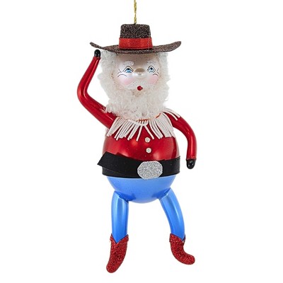 Italian Ornaments 7.5 Inch Santa Howdy Cowboy Western Italian Tree Ornaments