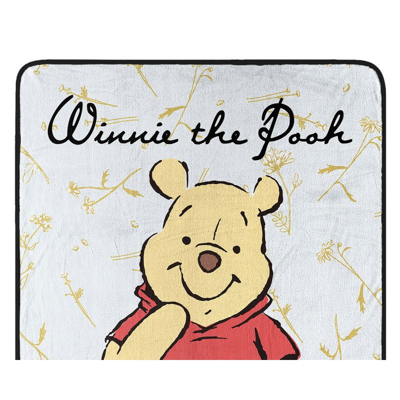 Disney Winnie The Pooh Silly Bear Fleece Super Plush Throw Blanket 46" x 60" (117cm x 152cm) Black, 3 of 5