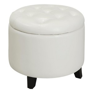 Designs4Comfort Round Storage Ottoman - Breighton Home - 1 of 4