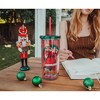 Silver Buffalo Coca-Cola Santa Claus Holidays Carnival Cup With Lid and Straw | Holds 20 Ounces - 4 of 4