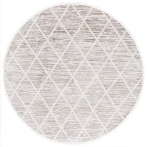 Mila MIL240 Power Loomed Indoor Area Rug - Beige/Ivory - 6'7" Round- Safavieh - 1 of 3