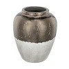 Gulches 13*13*16" Round Sienna Brown Ceramic Accent Vase - 3 of 4