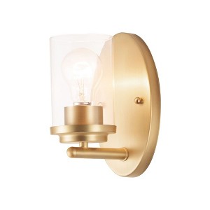 Maxim Lighting Corona 1 - Light Wall Light in  Satin Brass - 1 of 4