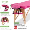 FDW Massage Bed 73 inch Long Height Adjustable Portable 2 Folding Massage Salon Table W/Sheet Cradle Bolsters Hanger Facial Salon Tattoo Bed - 2 of 4